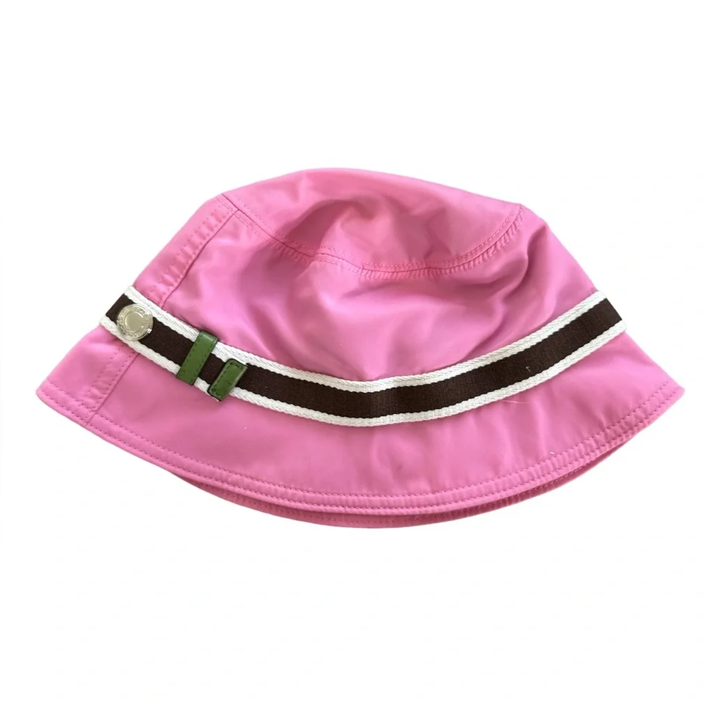 Pink Coach Bucket Hat with Green Accents - Picture 2 of 5